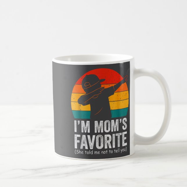 Mug I'm Mom's Favorite Dabbing Funny Family Humor Son  (Droite)