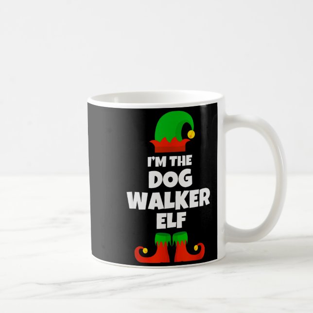 Mug I'm The Dog Walker Elf Family Pajama Christmas Fun (Droite)