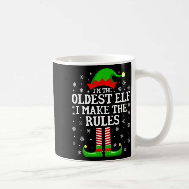 Mug I'm The Oldest Elf Funny Christmas Family Matching (Droite)