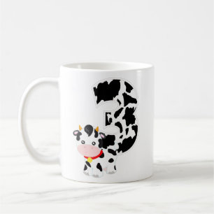 Mug I'm Three Age 3 Cow Farm Thème Anniversaire Cadeau