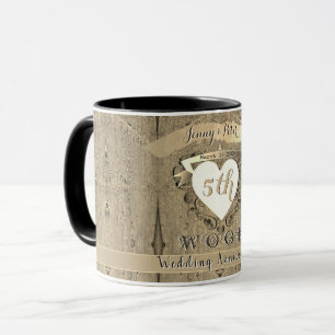Mug Image « Bois » pour le 5e anniversaire de mariage