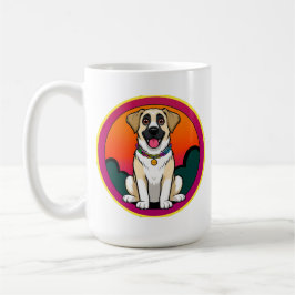 Mug Image colorée d'un chien souriant