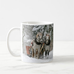 Mug Image couleur de la plage de neige d'hiver