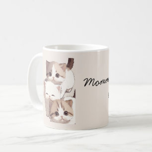 Mug Image de trois chats, triplés,
