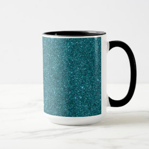 Mug Image des parties scintillantes turquoises à la