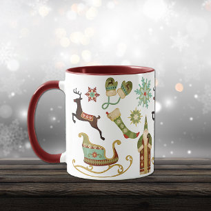 Mug Images de Noël démodées