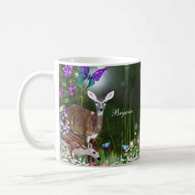 Mug Imaginaire bois forêt animaux enchantés (Gauche)