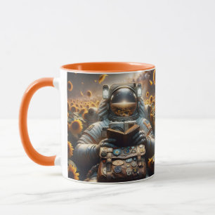 Mug Imaginaire Cute Astronaut Livre Fleurs
