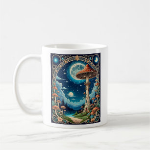 Mug Imaginaire de champignons magiques Forêt lune