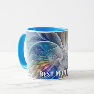 Mug Imaginaire floral, Fleur fractale Abstraite Meille