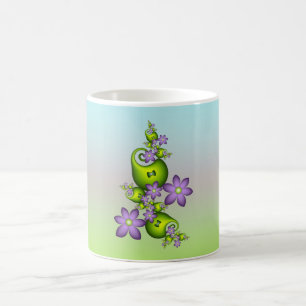Mug Imaginaire Floral Fleurs Lilac Formes vertes Fract