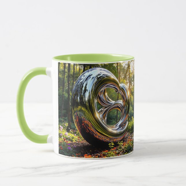 Mug Imaginaire mignon Abstrait Chrome Structure (Gauche)