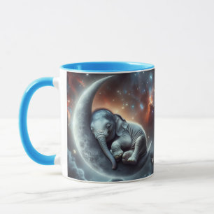 Mug Imaginaire mignon Lune Espace éléphant