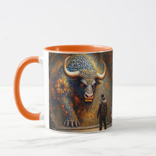 Mug Imaginaire mignonne mythique Bull Mosaïque