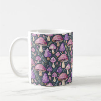 Mug Imaginaire violet Champignons Motif de la nature