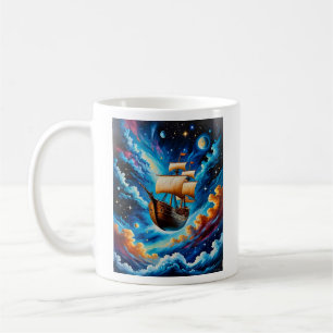 Mug Imaginaire voilier dans l'espace Tee