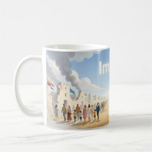 Mug Imaginez la paix au-delà des murs brisés Art