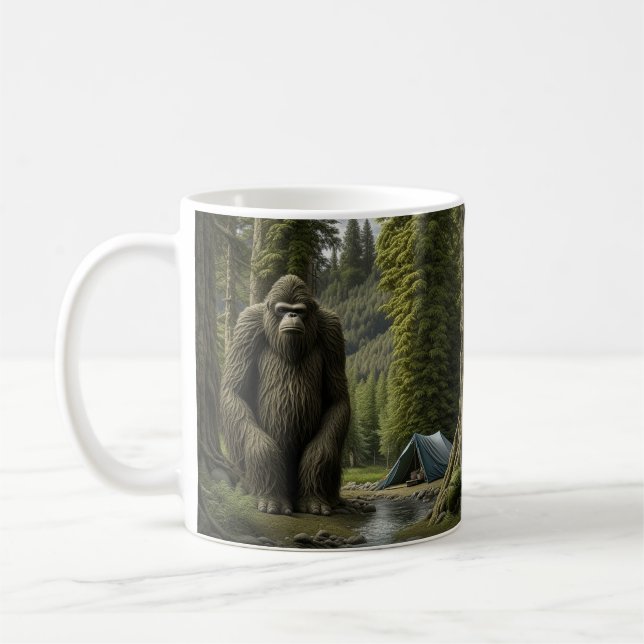Mug Immense Bigfoot assis dans les Bois (Gauche)