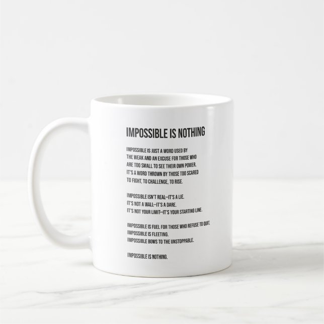Mug Impossible N'Est Rien, Gym, Hustère, Succès, Grind (Gauche)