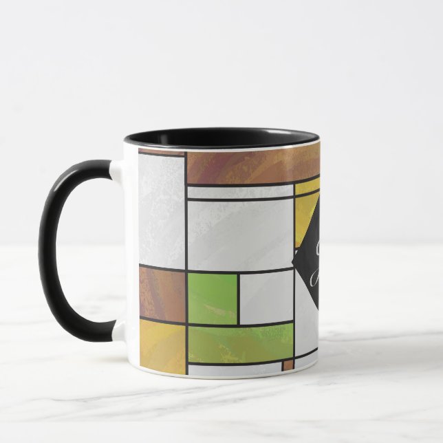 Mug Impression Brown jaune vert (Gauche)