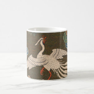 Mug Impression de broderie en soie blanche antique chi