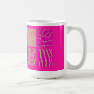 Mug Impression de fourrure d'animal sauvage rose