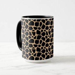 Mug Impression de girafe Brown noire