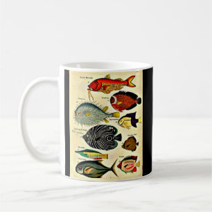 Mug impression de poisson d'époque