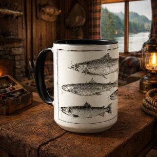 Mug Impression de reproduction de Truite & Saumon 1700