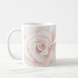 Mug Impression de rose blanche illustrée à la main