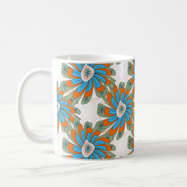 Mug Impression de textile Abstrait de couleur grise (Gauche)