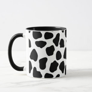 Mug Impression de vache noire et blanche