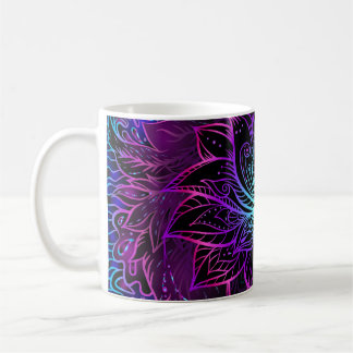 Mug Impression du boho de fleur Neon Lotus