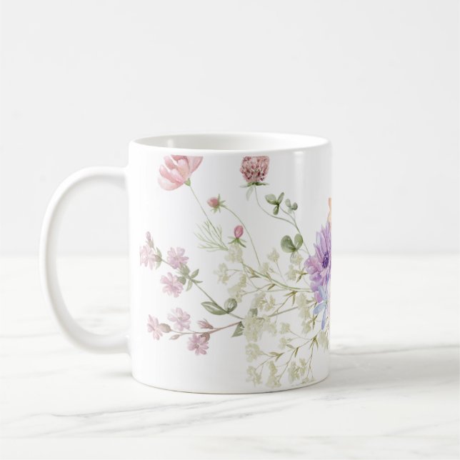 Mug Impression florale illustrée à la main (Gauche)
