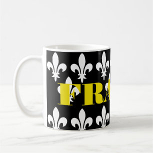 Mug Impression héraldique médiévale monochrome de Fran
