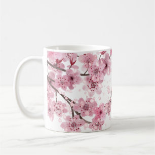 Mug Impression illustrée à la main de fleurs de cerisi
