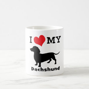 Mug Impression noire Dachshund