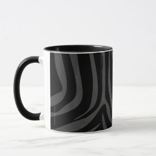 Mug Impression noire et grise Zebra