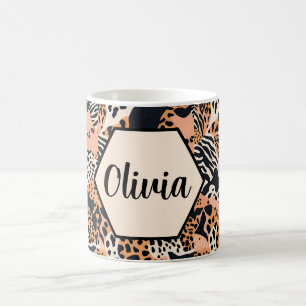 Mug Impression personnalisée guépard et zèbre