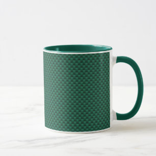 Mug Impression turquoise vert en fibre de carbone