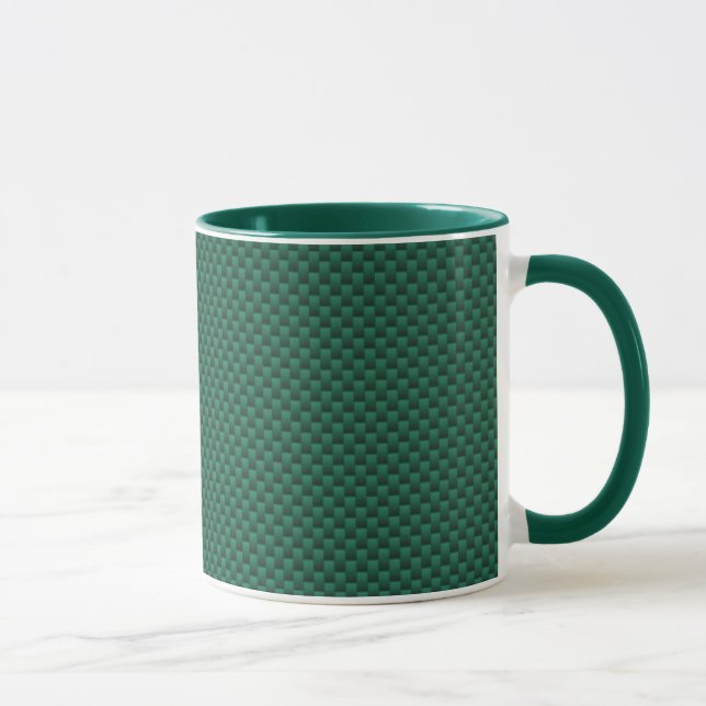 Mug Impression turquoise vert en fibre de carbone (Droite)