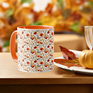 Mug Imprimé botanique bohème d'automne lumineux