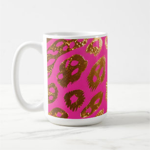 Mug Imprimé Glamour Léopard Or Rose Chaud