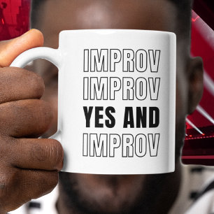 Mug IMPROV OUI ET comédie d'improvisation personnalisa