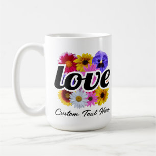 Mug In Bloom - Amour avec Bouquet Floral Carré
