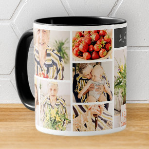 Mug In Love Memory of Grandma Modern 8 Photo Collage