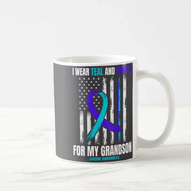 Mug In Memory Of My Grandson Suicide Awareness Flag Ba (Droite)