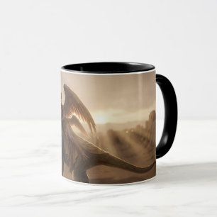 Mug Inanna de style BD avec dinosaure