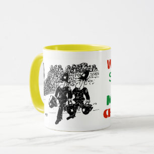 Mug Incendie au poste de police.