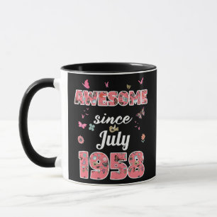 Mug Incroyable depuis juillet 1958 fleurs juillet 1958